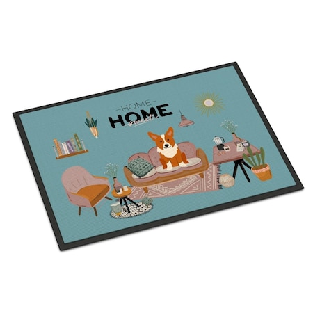 Carolines Treasures 18 x 27 in. Corgi Sweet Home Indoor or Outdoor Mat CK7945MAT